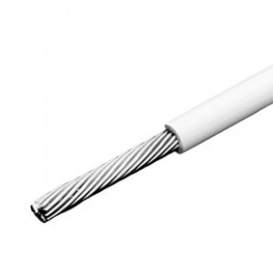 Fil cable epais de 1mm blanc gaine vendu coupé à 1 mètre