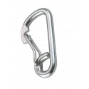 Stainless steel fireman&apos;s snap hook with eye and spring